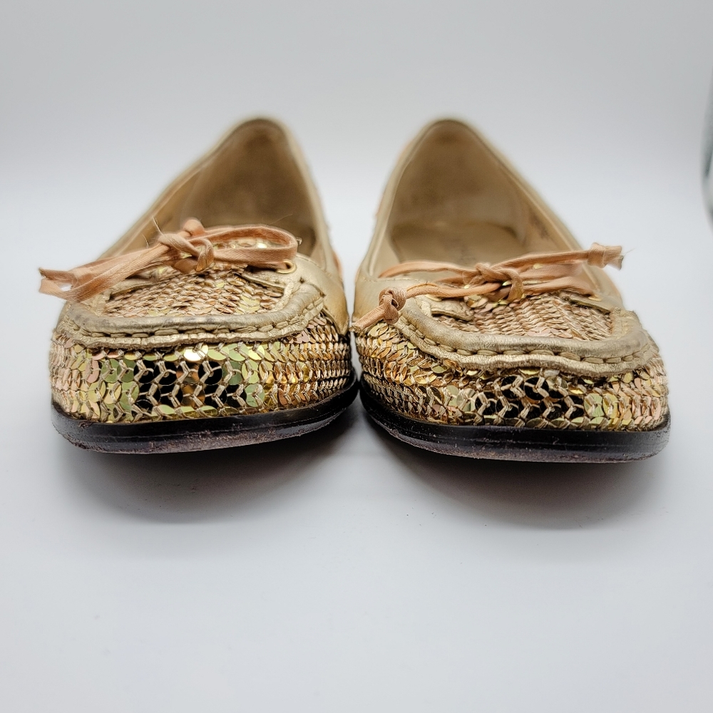 Michael Michael Kors Rose /Gold Sequin Loafers - Picture 8 of 16